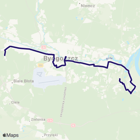 ZDMiKP Bydgoszcz Łęgnowo — Lisia map