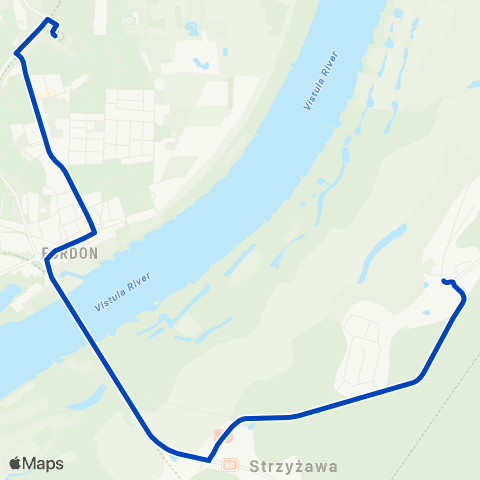 ZDMiKP Bydgoszcz (Przylesie P+R —) Niepodległości — Ostromecko map