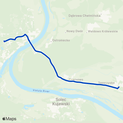 ZDMiKP Bydgoszcz Przylesie P+R — Zławieś Wielka map