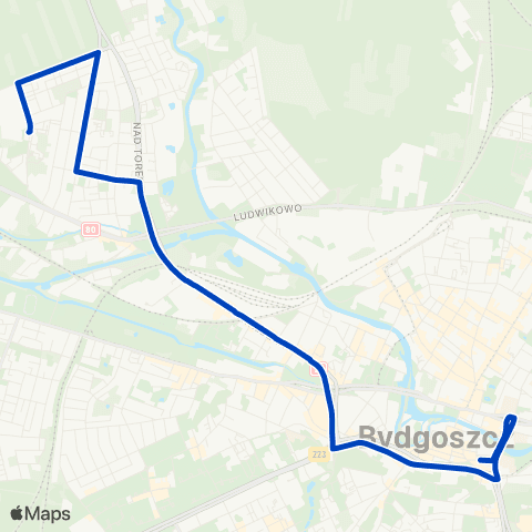 ZDMiKP Bydgoszcz Plac Kościeleckich — Czyżkówko map