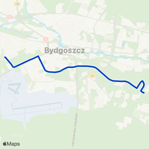 ZDMiKP Bydgoszcz Dworzec Błonie — Kapuściska map