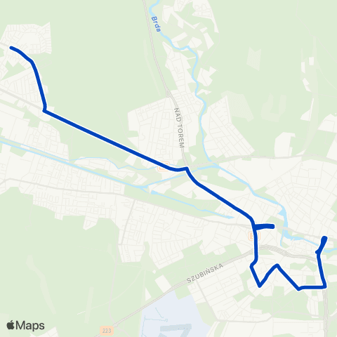 ZDMiKP Bydgoszcz Rekinowa — Plac Kościeleckich map