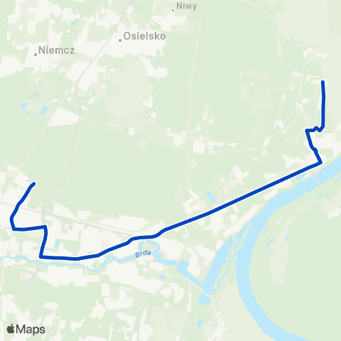 ZDMiKP Bydgoszcz Dworzec Leśne — Nad Wisłą (— Łoskoń) map