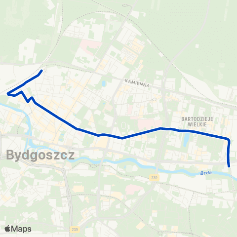 ZDMiKP Bydgoszcz Rycerska — Most Kazimierza Wielkiego map