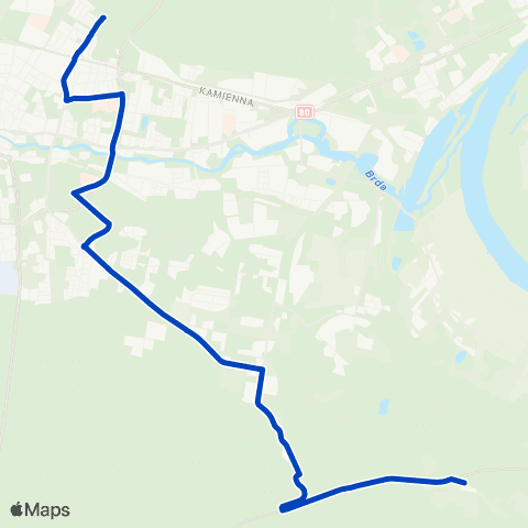 ZDMiKP Bydgoszcz Dworzec Leśne — Glinki map