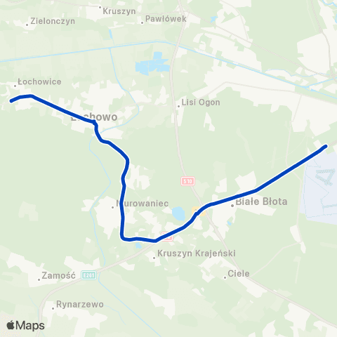 ZDMiKP Bydgoszcz Błonie — Łochowo map