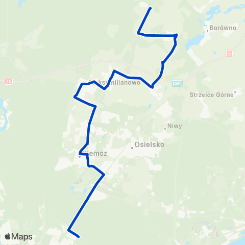 ZDMiKP Bydgoszcz Dworzec Leśne — Żołędowo map