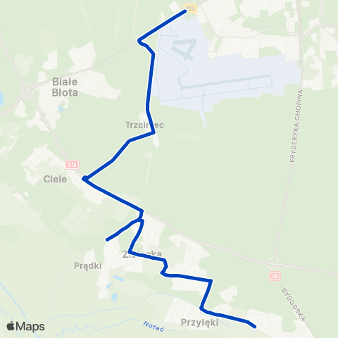 ZDMiKP Bydgoszcz Błonie — Przyłęki map