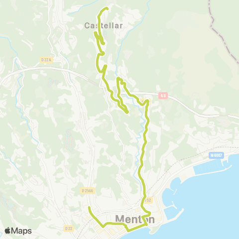 Zest Castellar - Pinède Haute - Baousset ou Ciappes - Gare rout. map