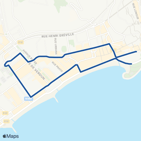 Zest Navette Marché de Sospel map