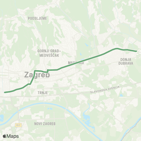 ZET Črnomerec - Dubec map