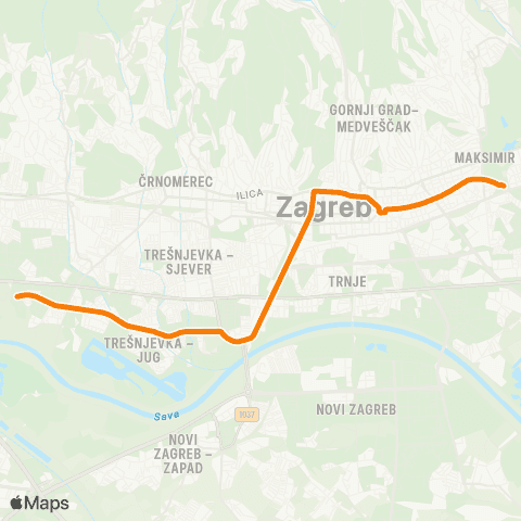 ZET Prečko - Borongaj map