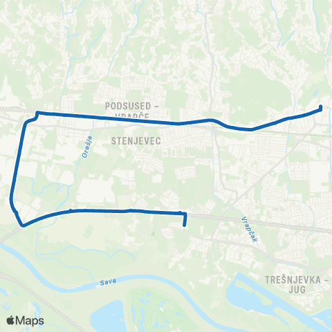 ZET Črn.-Gajnice-Prečko map
