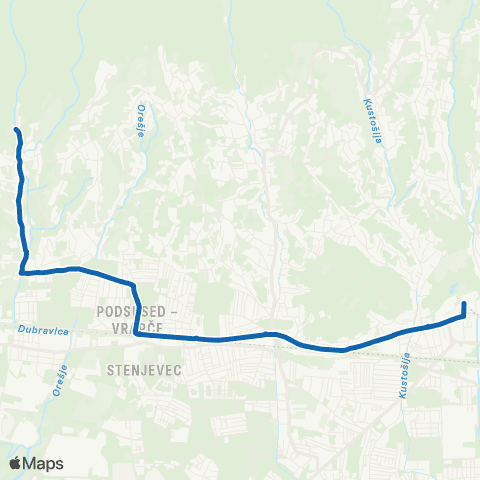 ZET Črnomerec-G.Stenjev. map