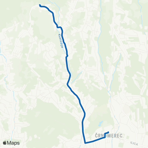 ZET Črnom.-G.K. - Krvarić map