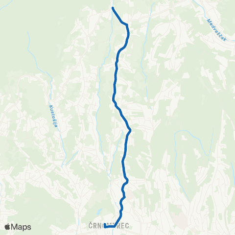 ZET Črnomerec-Lukšić map