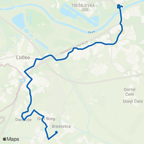 ZET S. Most-G.Breg-Brez. map
