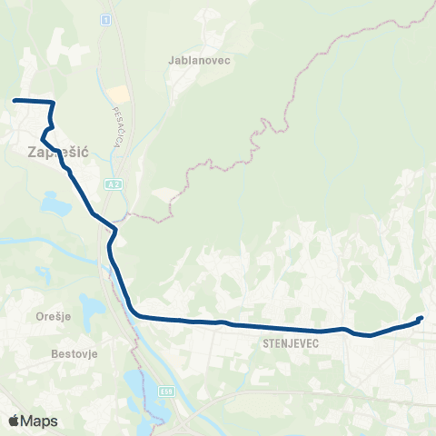 ZET Zg.(Črn.)-Zaprešić map