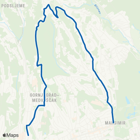ZET Svetice-Kaptol map