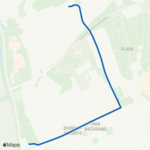 ZET Dubrava-Miroševec map