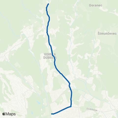 ZET Dubrava-Vidovec map