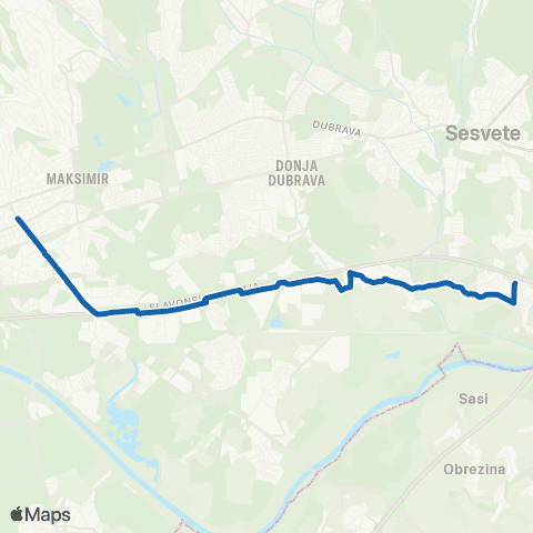 ZET Kv.Trg-Resnik-I.Reka map