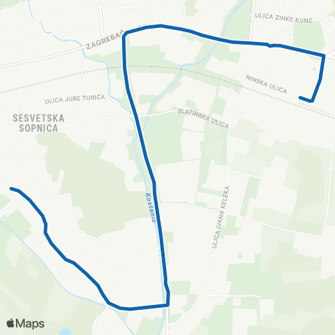 ZET Sesvete-Ses.Sopnica map