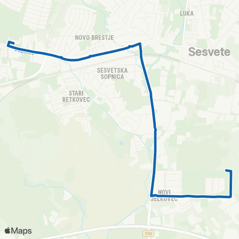 ZET Dubec-Novi Jelkovec map