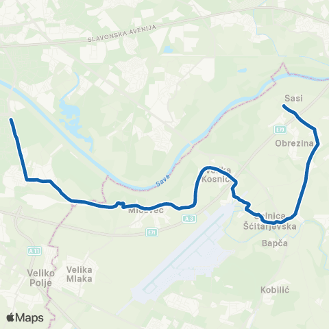 ZET Zg. (Zapruđe) - Sasi map
