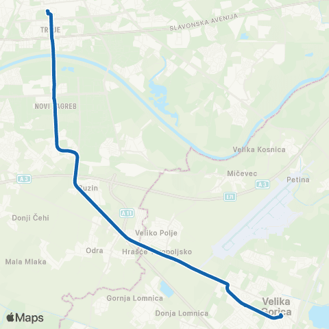 ZET Zg.(Gl.K.)-V.G. Brza map