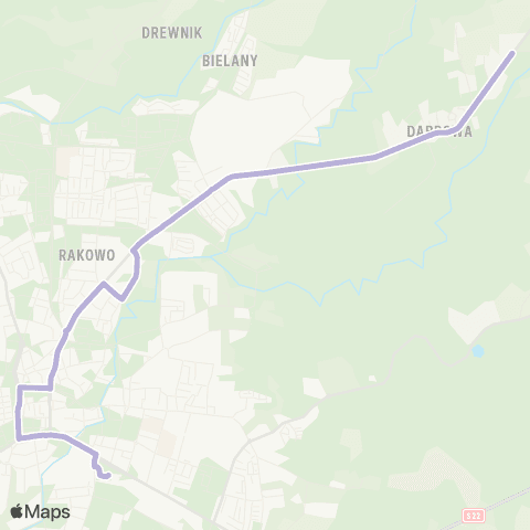 ZKM Elbląg Dworzec - Dąbrowa map