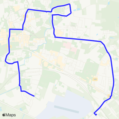 ZKM Elbląg Dębowa - Skrzydlata map