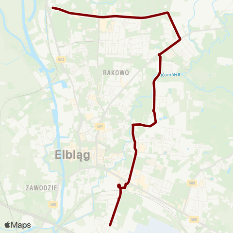 ZKM Elbląg Odrodzenia - Dworzec map