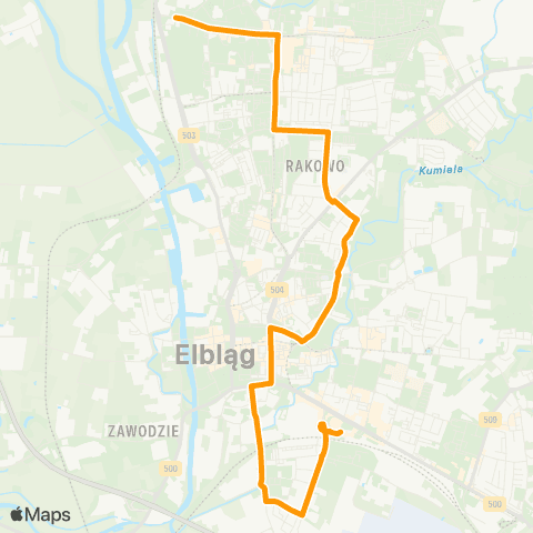 ZKM Elbląg Odrodzenia - Dworzec map