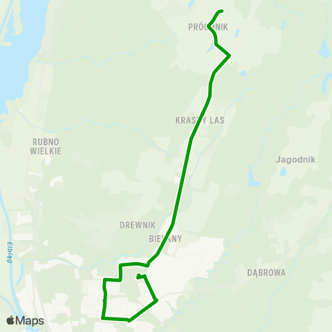 ZKM Elbląg Ogólna - Próchnik map