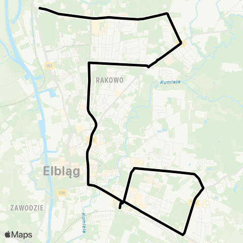 ZKM Elbląg Odrodzenia - Dworzec map