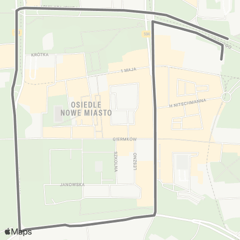 ZKM Elbląg Sąd - Plac Słowiański - Sąd map