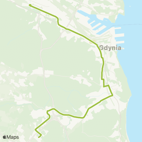 ZKM Gdynia Kacze Buki - Cisowa SKM map