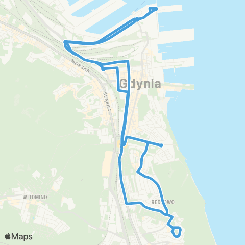 ZKM Gdynia Dworzec Morski - Muzeum Emigracji - Płyta Redłowska map