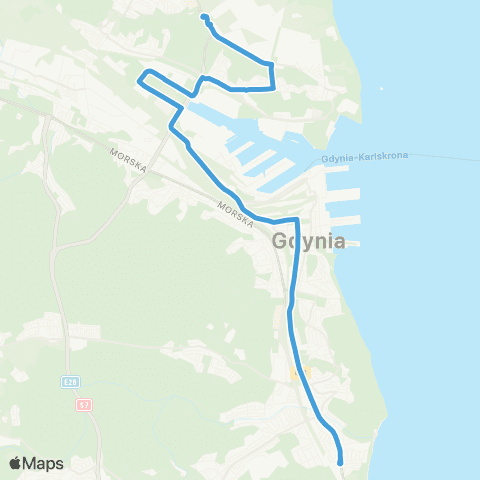 ZKM Gdynia Obłuże Maciejewicza - Orłowo SKM - Klif map