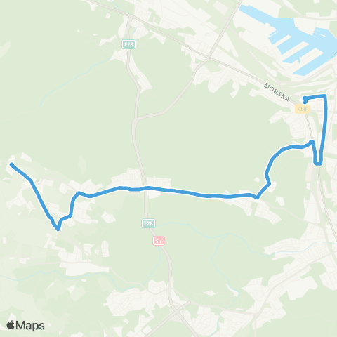 ZKM Gdynia Gdynia Dworzec Gł. PKP - Wiczlino Niemotowo map