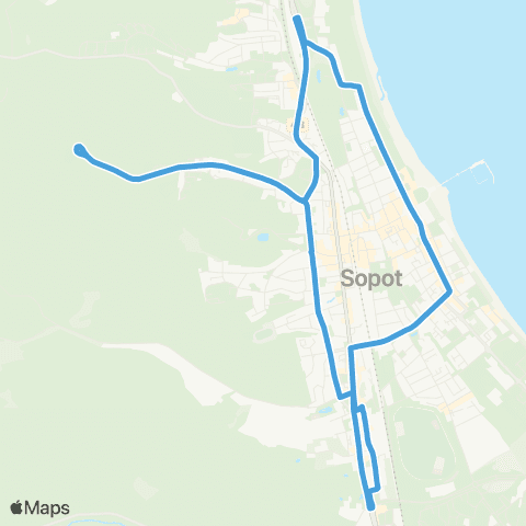 ZKM Gdynia Sanatorium Leśnik - Kamienny Potok SKM Niepodległości map