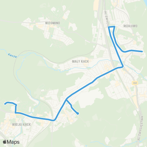 ZKM Gdynia Redłowo Szpital - Karwiny Tuwima map