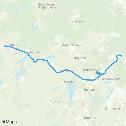 ZKM Gdynia Karwiny Nowowiczlińska - Szemud - Centrum Samorządowe map