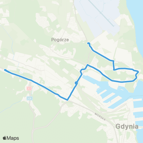 ZKM Gdynia Cisowa Sibeliusa - Obłuże Maciejewicza map