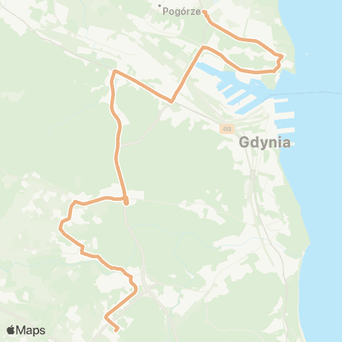 ZKM Gdynia Obłuże Maciejewicza - Kacze Buki map