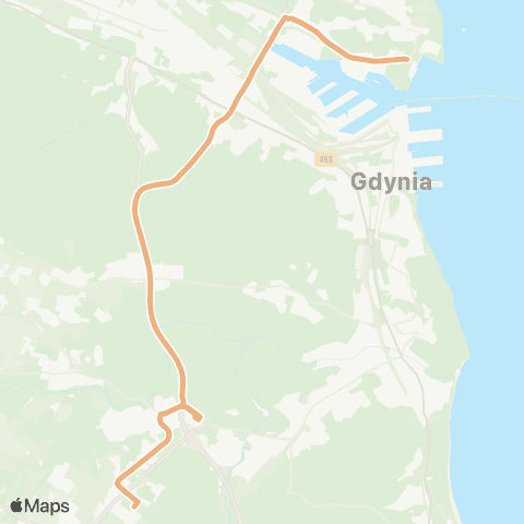 ZKM Gdynia Oksywie Dolne - Kacze Buki map
