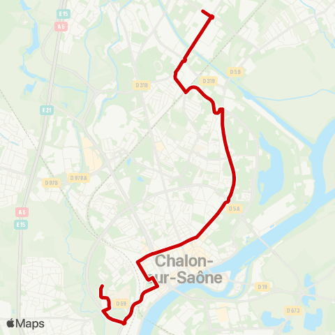 Zoom Chalon Pôle Gares - Chalon SaôneOr map