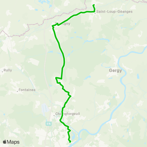 Zoom St-Loup-Geanges Mairie - Chalon Pôle Colisée map