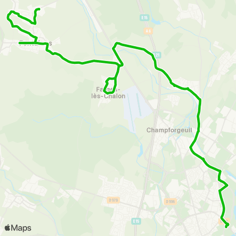 Zoom Fontaines Lycée - Chalon Pôle Colisée map